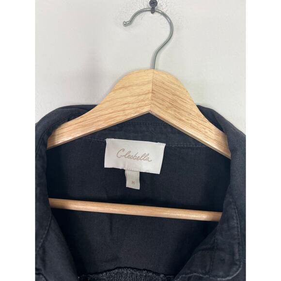 NEW Cleobella Button Down Cotton Blakely Blouse Charcoal Black Size: Medium - Picture 5 of 9